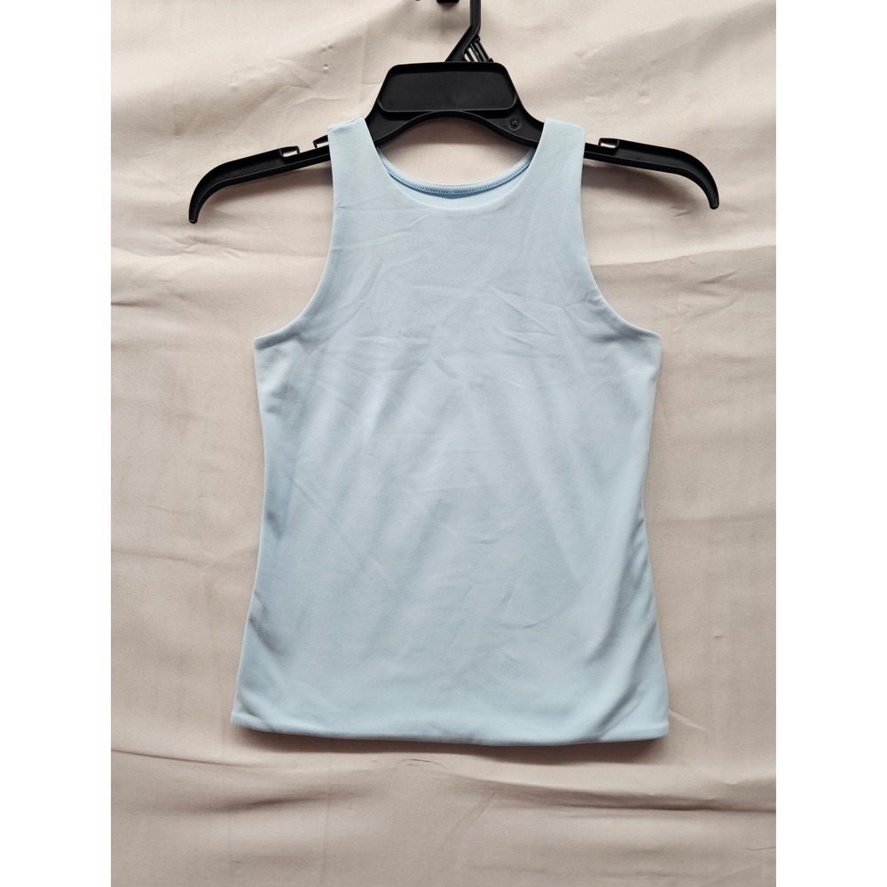 Art Class Girls Scoop Neck Tank Top Blue Polyester Blend Casual Size Large